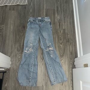 Pacsun lowrise jeans in indigo wash/light wash